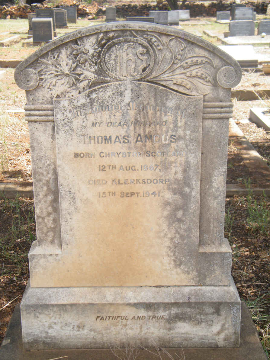 ANGUS Thomas 1867-1941