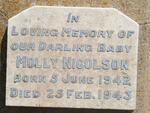 NICOLSON Molly 1942-1943
