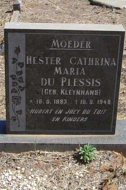 PLESSIS Hester Cathrina Maria, du nee KLEYNHANS 1893-1948
