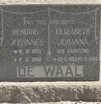 WAAL Hendrik Johannes, de 1883-1946 & Elizabeth Johanna CARSTENS 1883-1946