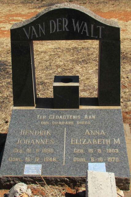 WALT Hendrik Johannes, van der 1890-1946 & Anna Elizabeth M. 1903-1970