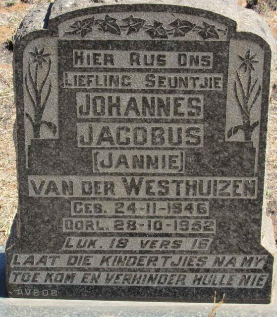 WESTHUIZEN Johannes Jacobus, van der 1946-1952