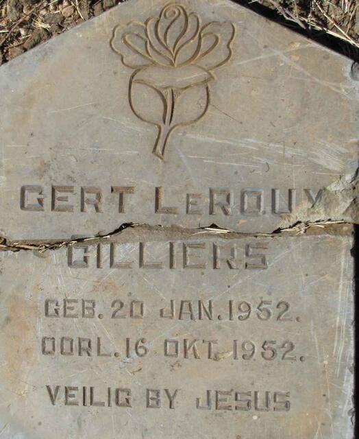 CILLIERS Gert Le Roux 1952-1952