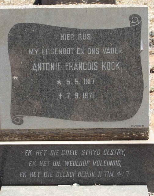 KOCK Antonie Francois 1917-1971