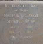 BOTHA Frederik Johannes Stefanus 1889-1961