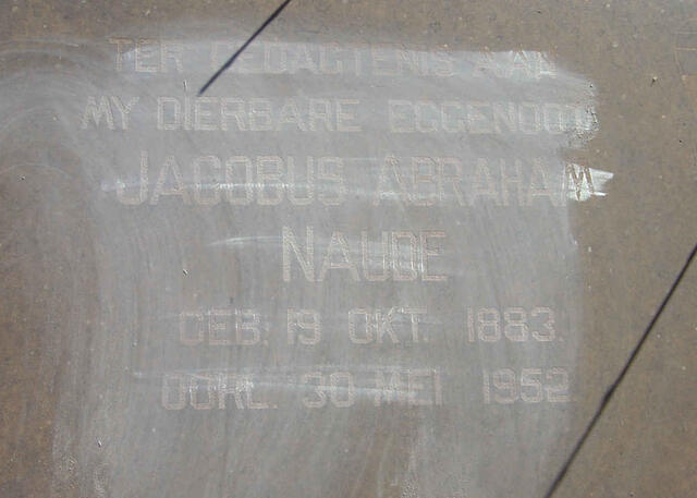 NAUDE Jacobus Abraham 1883-1952