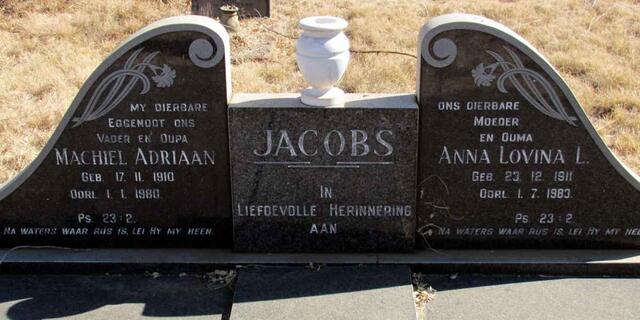 JACOBS Machiel Adriaan 1910-1980 & Anna Lovina L. 1911-1983
