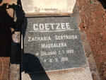COETZEE Zacharia Gertruida Magdalena nee VILJOEN 1893-1918