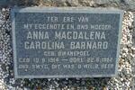 BARNARD Anna Magdalena Carolina nee SWANEPOEL 1914-1962