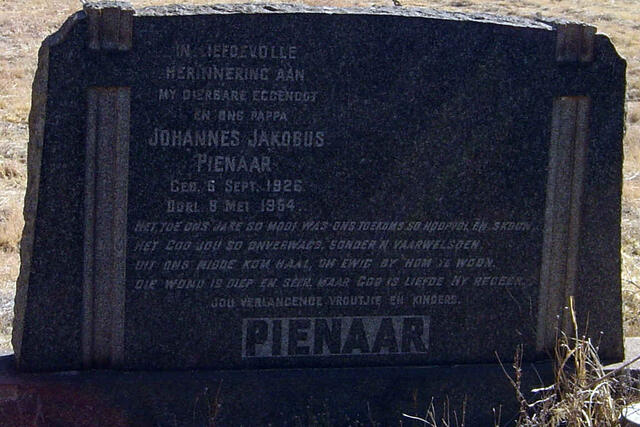 PIENAAR Johannes Jakobus 1926-1954