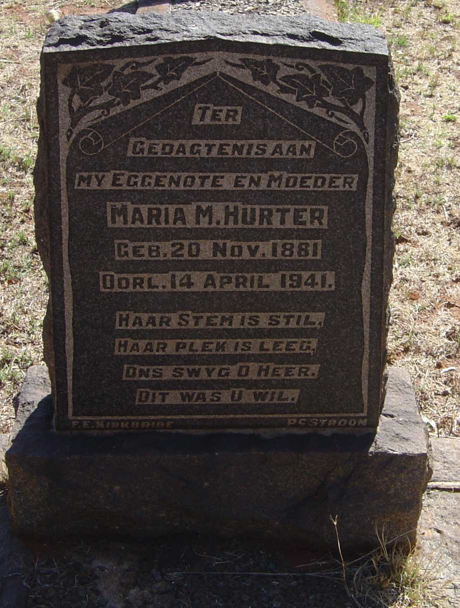 HURTER Maria M. 1881-1941