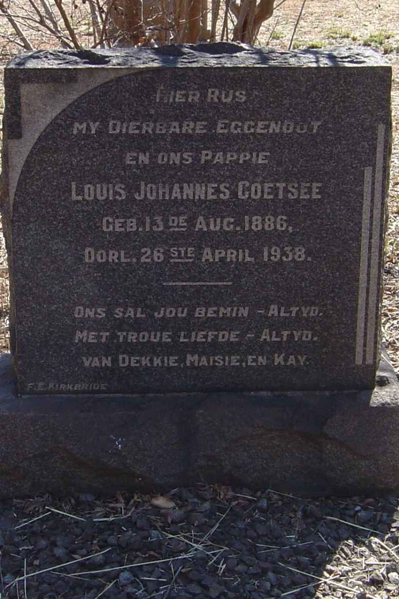 COETSEE Louis Johannes 1886-1938