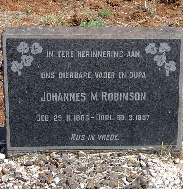 ROBINSON Johannes M. 1886-1957