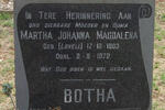 BOTHA Martha Johanna Magdalena nee LOVELL 1903-1972