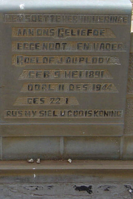 PLOOY Roelof J., du 1891-1944