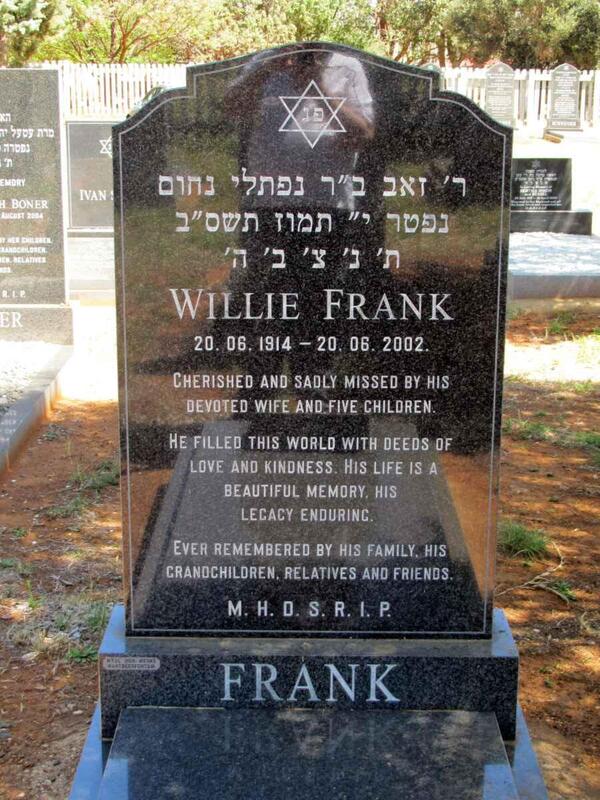 FRANK Willie 1914-2002