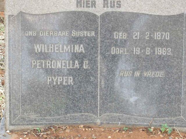 PYPER Wilhelmina Petronella C. 1870-1963