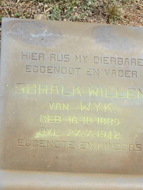 WYK Schalk Willem, van 1889-1942