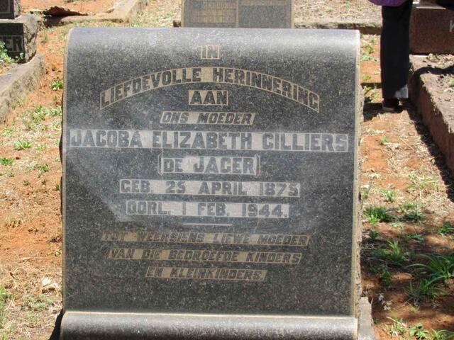 CILLIERS Jacoba Elizabeth nee DE JAGER 1875-1944