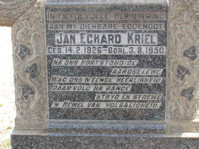 KRIEL Jan Echard 1926-1950