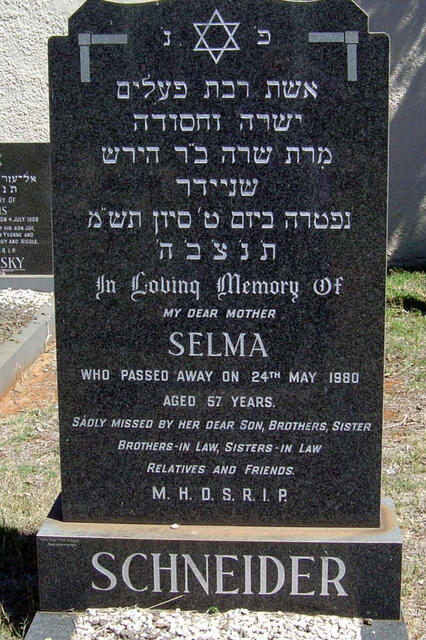 SCHNEIDER Selma -1980