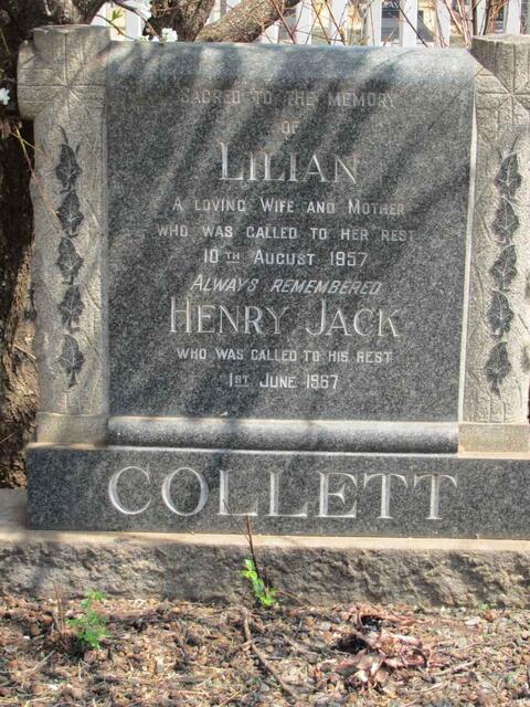 COLLETT Henry Jack -1967 & Lilian -1957