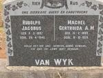 WYK Rudolph Jacobus, van 1887-1946 & Machel Gertruida A.M. 1899-1978