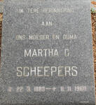 SCHEEPERS Martha C. 1883-1960