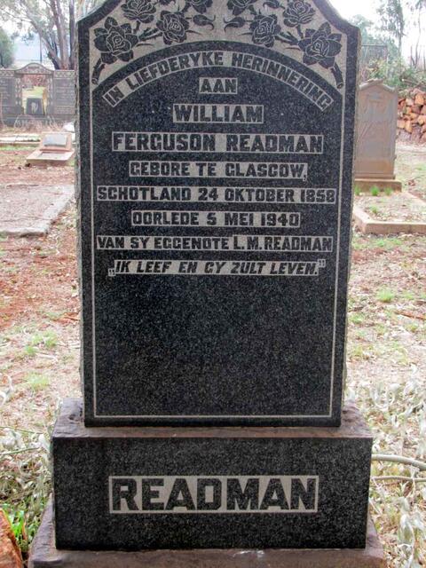 READMAN William Ferguson 1858-1940