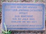 PITOUT Marthina Johanna Catharina nee HARTMAN 1865-1937