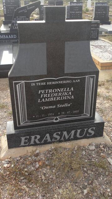 ERASMUS Petronella Frederika Lamberdina 1931-2005