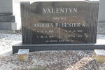 VALENTYN Andries P. 1926-1974 & Hester K. 1920-1975