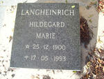 LANGHEINRICH Hildegard Marie 1900-1993