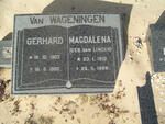 WAGENINGEN Gerhard, van 1903-1980 & Magdalena VAN LINGEN 1910-1988