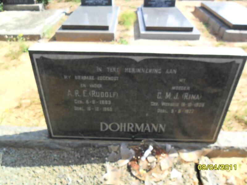 DOHRMANN A.R.E. 1893-1959 & C.M.J. WESSELS ?-1977