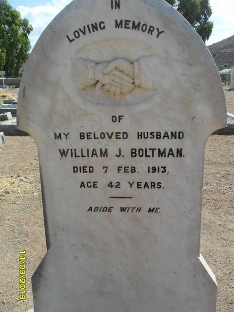 BOLTMAN William J. -1913