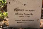 DEDNAM Johanna Frederika nee KRUGER 1864-1902