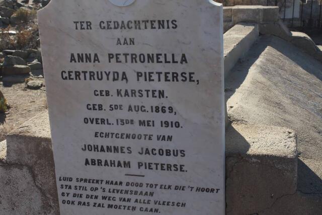 PIETERSE Anna Petronella Gertruida nee KARSTEN 1869-1910