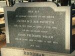 ROODMAN Frans Frederick Willem 1901-1975 & Jacoba M.S. POTGIETER 1908-1963