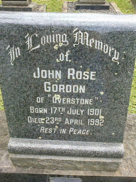 GORDON John Rose 1901-1992