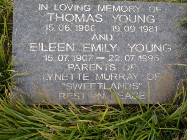 YOUNG Thomas 1906-1981 & Eileen Emily 1907-1995