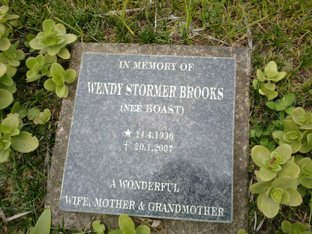 BROOKS Wendy Stormer nee BOAST 1936-2007