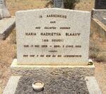 BLAAUW Maria Magrietha nee HOUGH 1866-1950