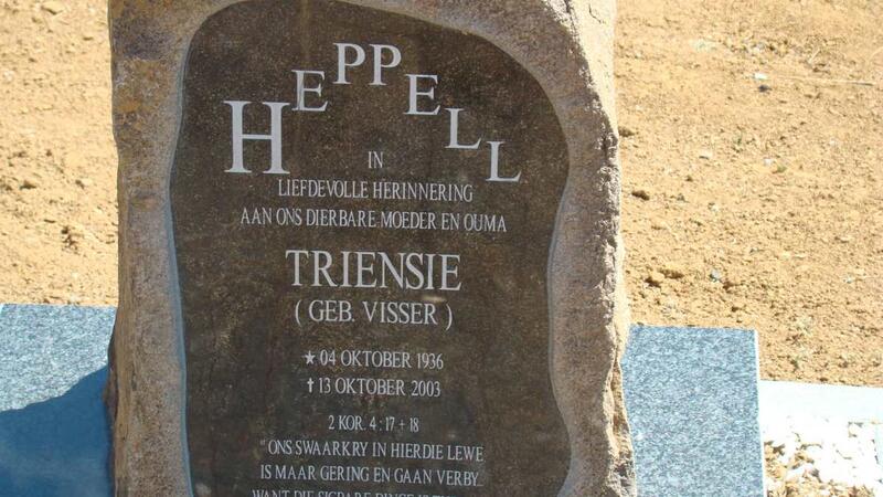 HEPPELL Triensie nee VISSER 1936-2003