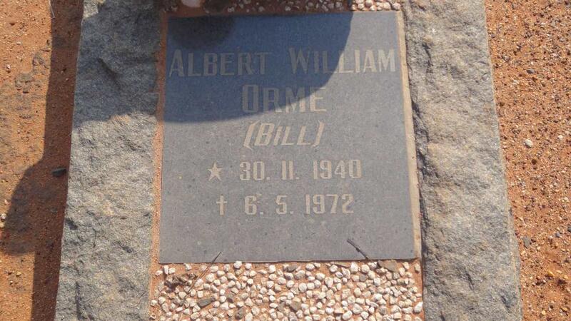 ORME Albert William 1940-1972