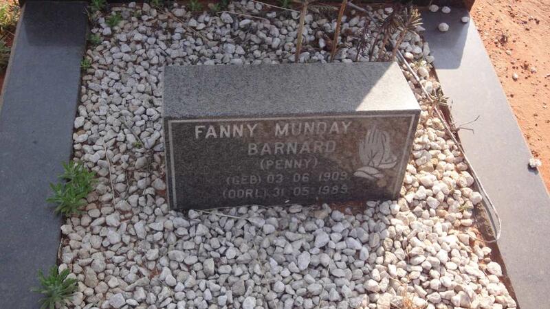 BARNARD Fanny Munday 1909-1989
