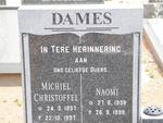 DAMES Michiel Christoffel 1937-1997 & Naomi 1938-1999