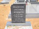 ETSEBETH Francois Jacobus 1945-1989