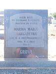 GROVÉ Martha Maria Margaretha nee ENGELBRECHT 1912-1973