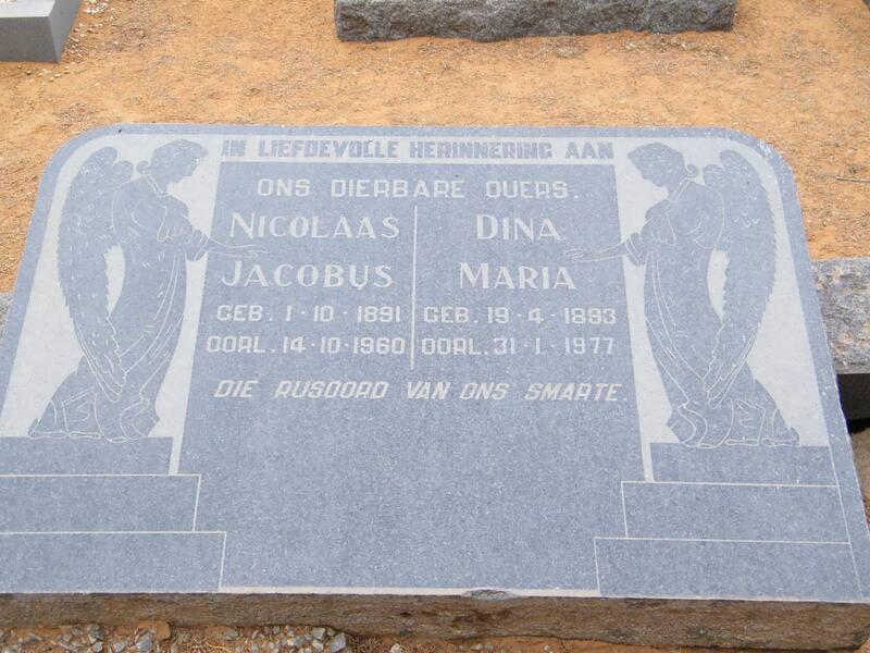 ? Nicolaas Jacobus 1891-1960 & Dina Maria 1893-1977